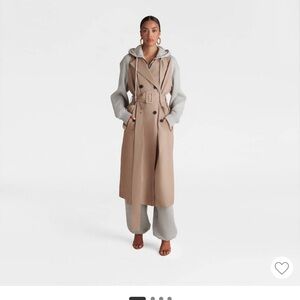 Women's 'The Sweatshirt Trench Coat' - Khaki